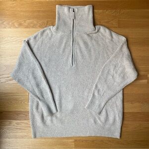 Aerie Cozyup Waffle Quarter Zip Sweater